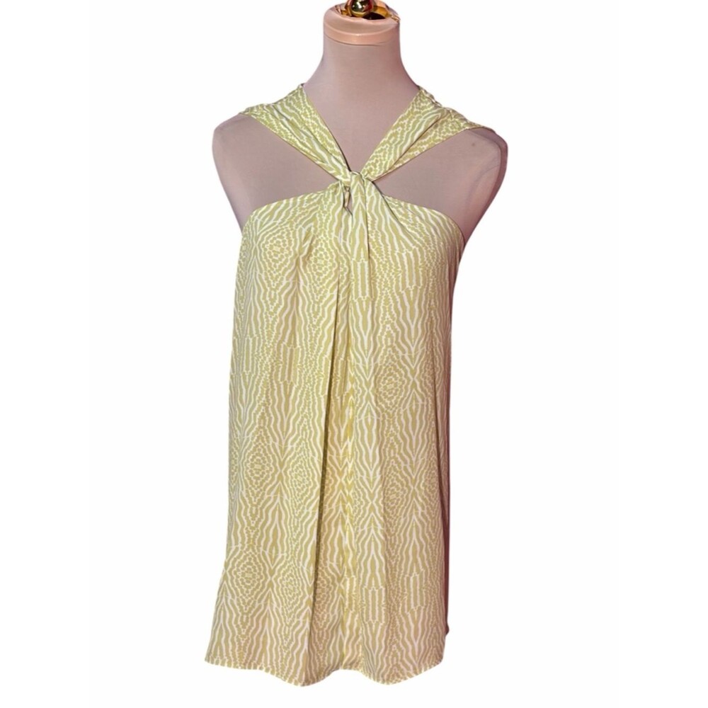 Worthington Yellow Halter Dress 3X Sleeveless Flowy Summer Top